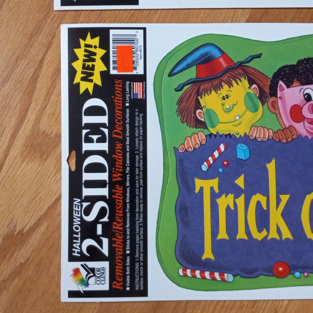 Color clings Halloween 2 sided removable/reusable window decorations - Picture 2 of 11